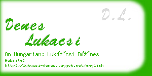 denes lukacsi business card